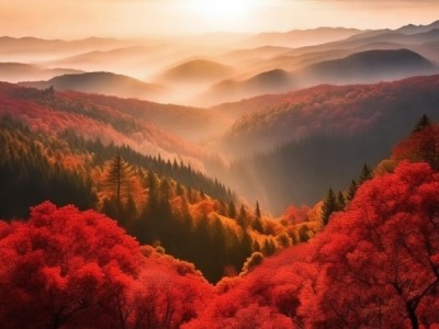 自然诗韵,万山红遍,层林尽染之美