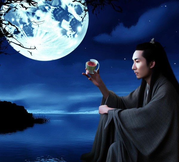 月下独酌，李白静夜思的意境与情感之旅,月下独酌，李白静夜思的意境与情感之旅,诗意,第1张