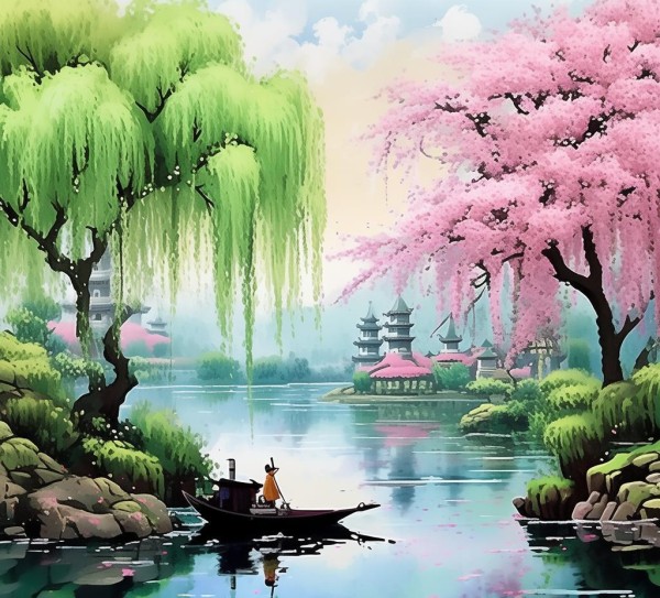 江南春·杜牧诗意解读，杜牧笔下江南春色的绝美画卷,江南春·杜牧诗意解读，杜牧笔下江南春色的绝美画卷,意境,诗意,第1张