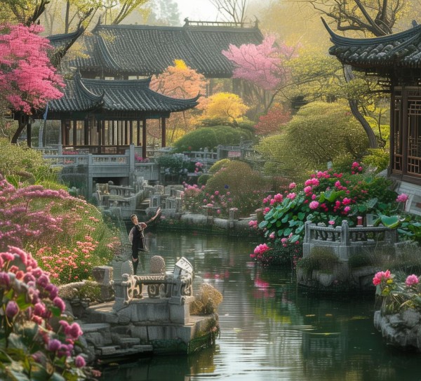 古韵园林，家僮报花满园，文人笔下园林之美探寻,古韵园林，家僮报花满园，文人笔下园林之美探寻,韵味,第1张