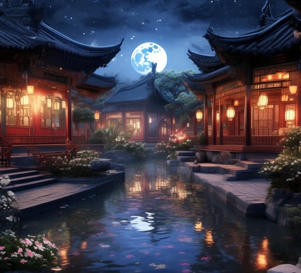 正月十七夜月华映园，古韵新译芳园映练,正月十七夜月华映园，古韵新译芳园映练,意境,诗意,韵味,第1张