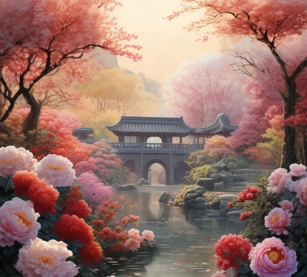 古诗词中的百花春意，意境与哲理探寻之旅,古诗词中的百花春意，意境与哲理探寻之旅,意境,智慧,珍惜,第1张
