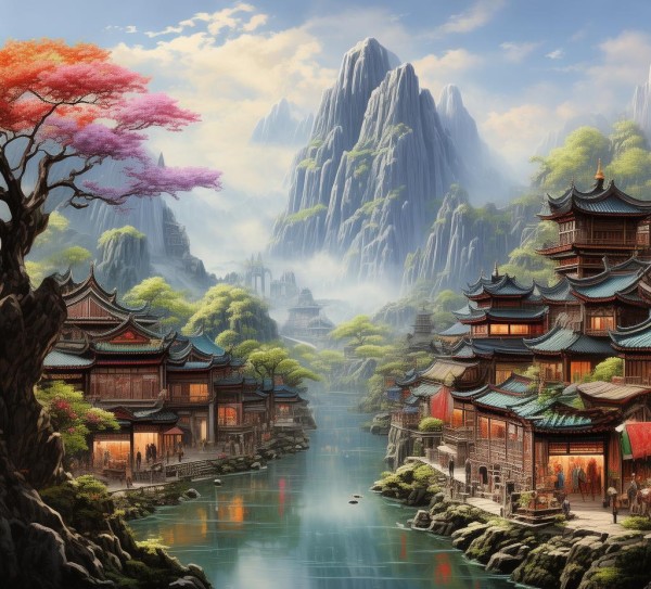唐风西塞，山水画卷中的唐朝图景,唐风西塞，山水画卷中的唐朝图景,唐朝,画卷,文化传承,第1张
